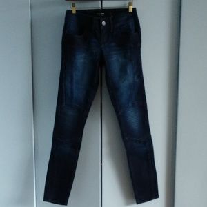 Black Orchid 26 Skinny Moto Jean dark wash